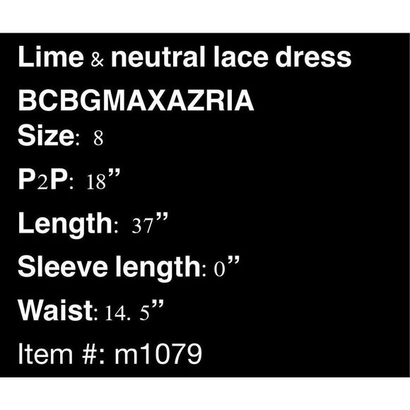 BCBGMazaxia Yellow and Tan lace dress - Picture 9 of 9